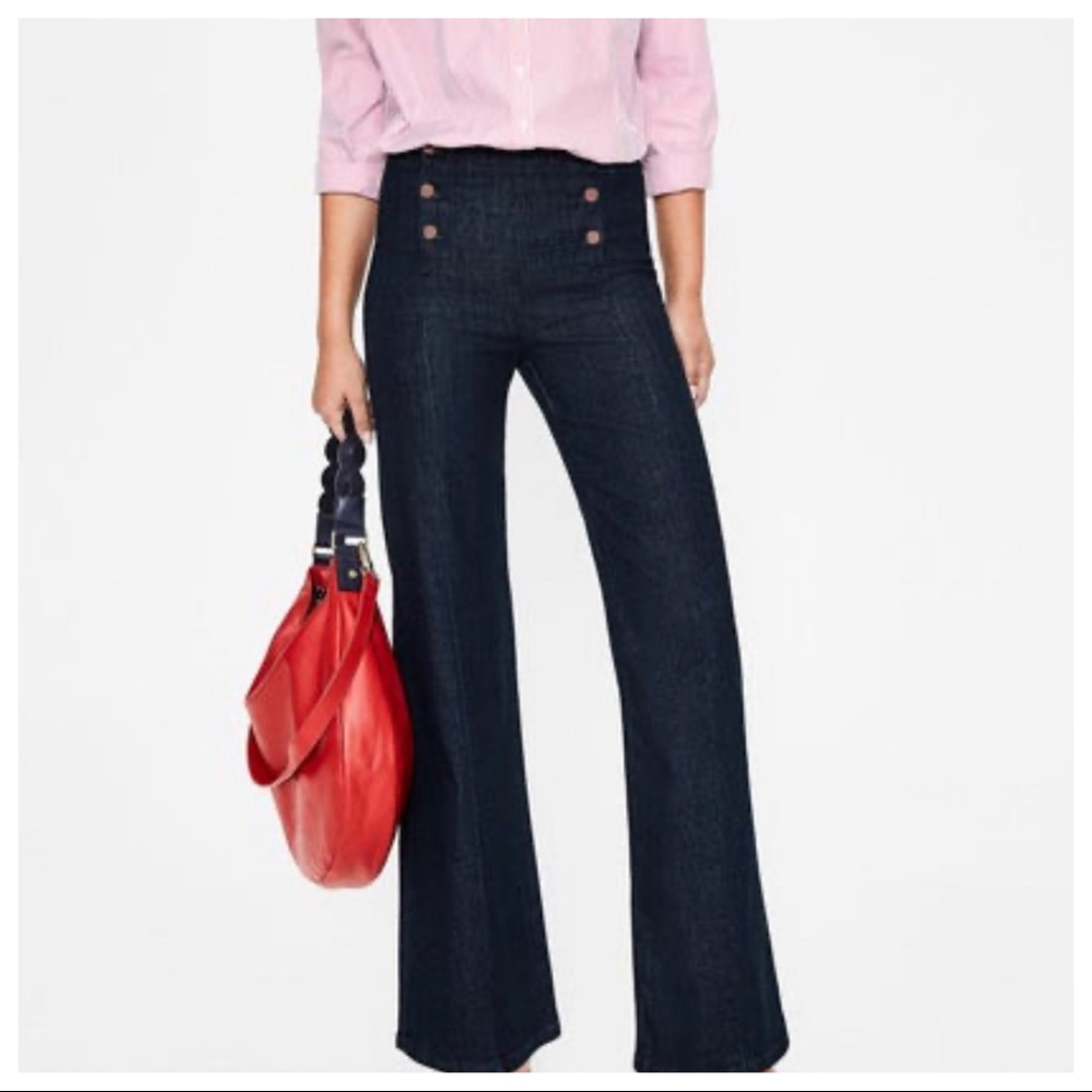 ✨LAST ONE✨BOHO CHIC WIDE LEG JEANS SAILOR PANTS - Picture 4 of 14